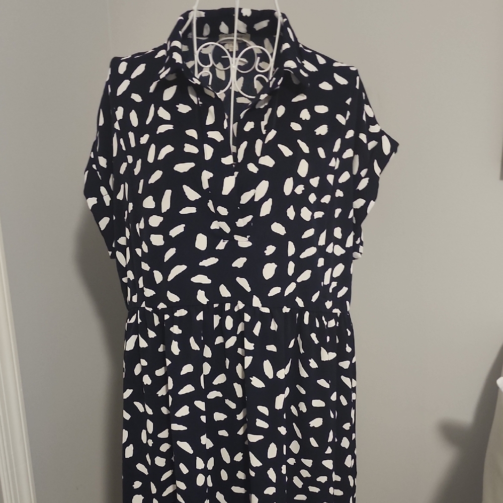 Umgee Navy And White Dress